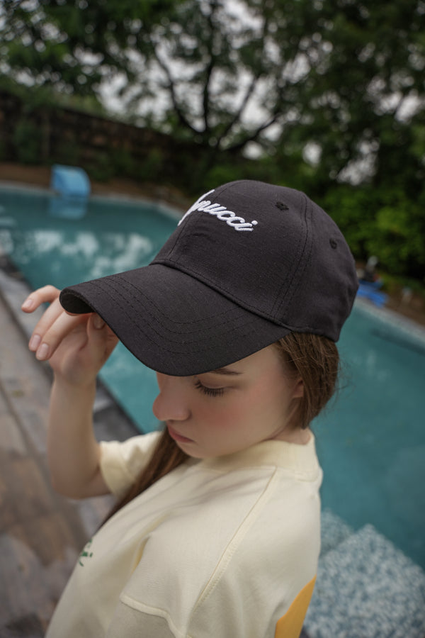 Signature Script Linen Cap – Noir Ash