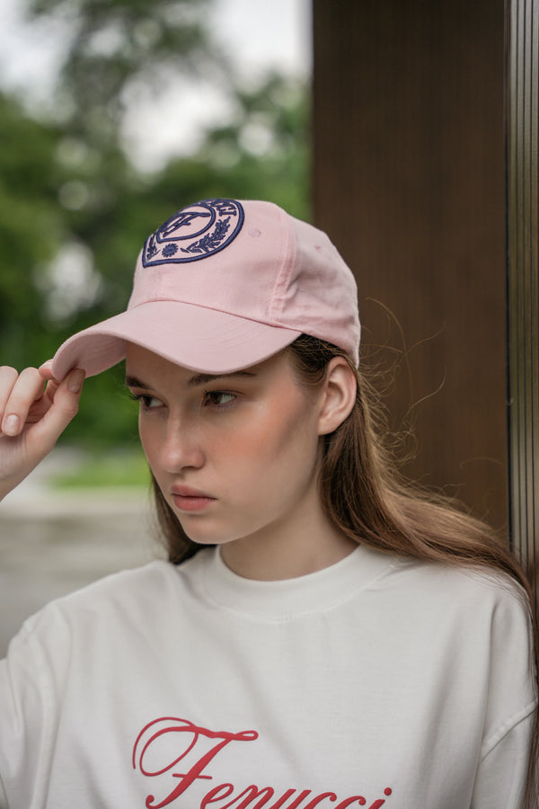 Crest Emblem Oxford Cap – Rose Frost